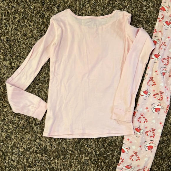 The Children’s Place Girls Pajama Set Size 8 EUC Unicorn and Candy cane design - Picture 6 of 7